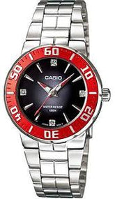 Casio, Women’s Watch Analog, Black Dial Silver Stainless Band, LTD-2000D-1A2VDF